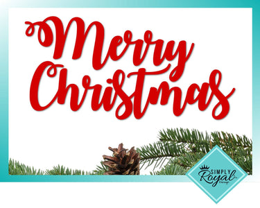 Merry Christmas Words Sign | Merry Christmas Words Metal Wall Decor | Christmas and Holiday Decor | Farmhouse Christmas Sign | Script Words